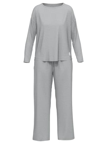 Tom Tailor Pyjama Manila in grau-mittel-melange