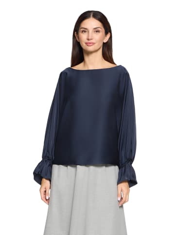 Betty Barclay Satin-Bluse mit U-Boot-Ausschnitt in Night Sky