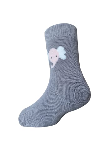 Yalion 3er-Set: Weiche Socken Vollplüsch Elefant in Grau 