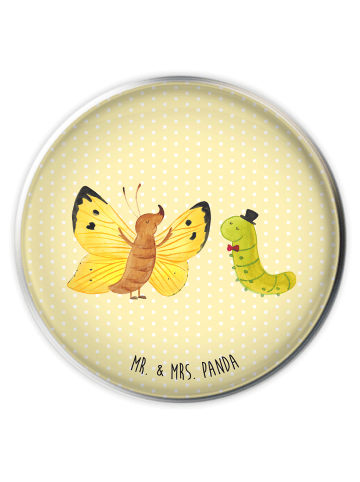 Mr. & Mrs. Panda Waschbecken Ablaufstopfen Raupe Schmetterling o... in Gelb Pastell