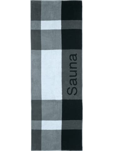 Erwin Müller Velours-Frottier Saunatuch in anthrazit