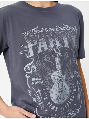 KOTON T-shirt in Anthrazit