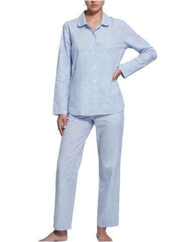 Seidensticker Pyjama Lang in zen blue
