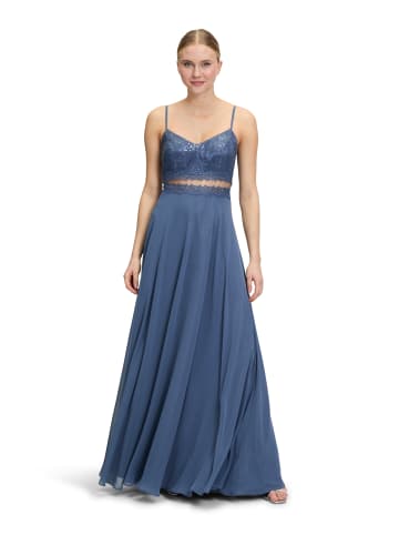Vera Mont Abendkleid mit Spitze in Blue Stone
