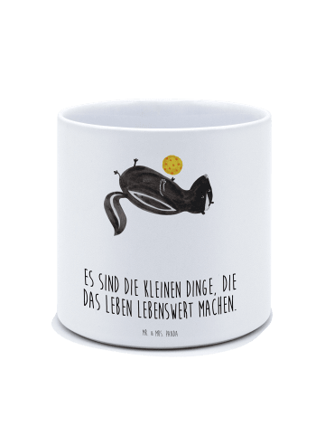 Mr. & Mrs. Panda Pflanzkübel Groß Stinktier Ball mit Spruch in Weiß