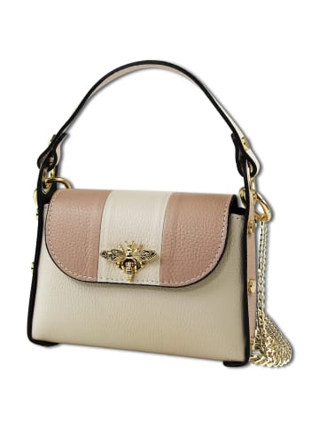 Toscanto Leder Umhängetasche Toscanto Tasche beige, rosa ca. 19cm