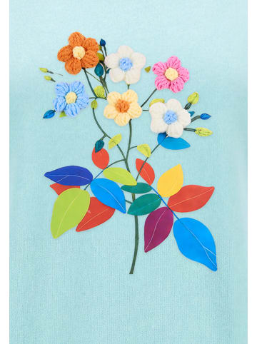 IZIA Women Sweatshirt in Aqua