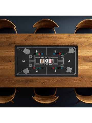 relaxdays Pokermatte in Schwarz - 120 x 60 cm