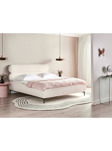 Beliani Doppelbett LESSAY in Weiß/Schwarz - (W) 175 x (H) 103 x (L) 213 cm