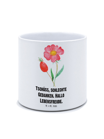 Mr. & Mrs. Panda Blumenkübel Blume HageRundunge mit Spruch in Weiß