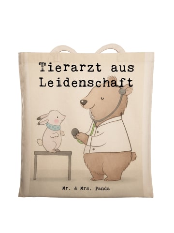 Mr. & Mrs. Panda Strandtasche Tierarzt Leidenschaft Design mit S... in Weiß