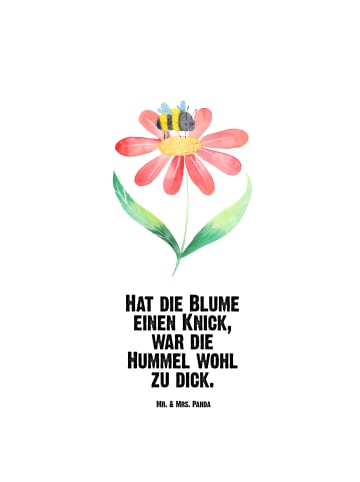 Mr. & Mrs. Panda Trinkflasche Hummel Blume mit Spruch in Weiß