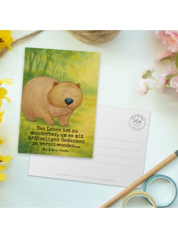 Mr. & Mrs. Panda Postkarte Wombat Design mit Spruch in Weiß