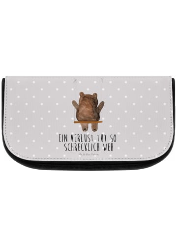 Mr. & Mrs. Panda beauty case Bär Schaukel mit Spruch in Grau Pastell
