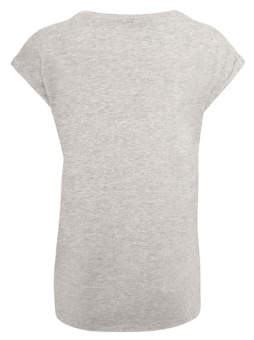 F4NT4STIC T-Shirt Christmas Fuchs Weihnachten Muster in grau meliert