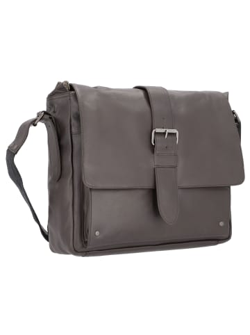 Pride and Soul Neo Messenger Tasche Leder 33 cm Laptopfach in dunkelbraun