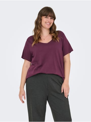 ONLY Carmakoma T-shirt in Mauve Wine
