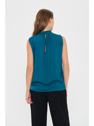SAINT TROPEZ Bluse ärmellos AileenSZ Gerade Passform in Majolica Blue