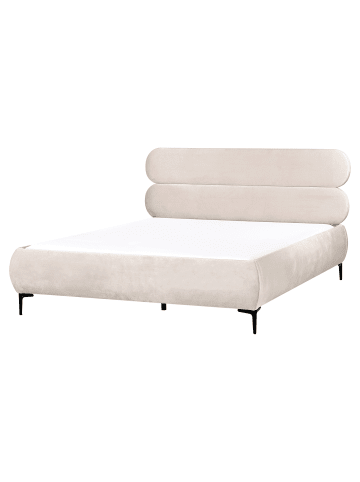 Beliani Doppelbett LESSAY in Beige/Schwarz - (W) 175 x (H) 103 x (L) 213 cm