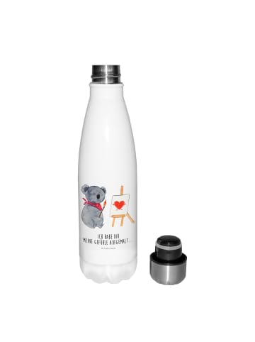 Mr. & Mrs. Panda Trinkflasche Koala Künstler mit Spruch in Weiß
