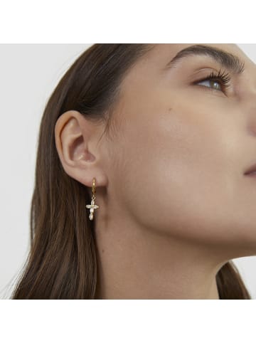 Tamaris Ohrhänger Cross in gold