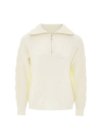 Bridgeport Damen Strickpullover in Wollweiss
