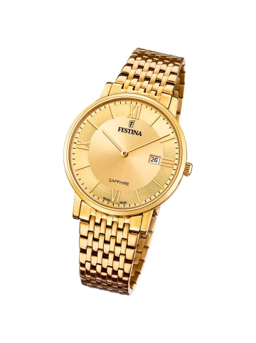 Festina Analog-Armbanduhr Festina Swiss Made gold mittel (ca. 39mm)