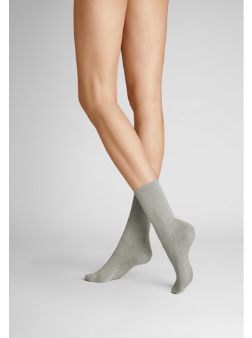 Hudson Socken Relax Soft druckfreier Bund in Silber