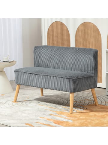 HOMCOM Sofa-117L x 56,5B x 77H cm-Grau