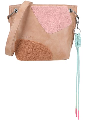 Fritzi aus Preußen Schultertasche Fritzi03 Limited Happy Flocked Jive Soft Berry in Beige