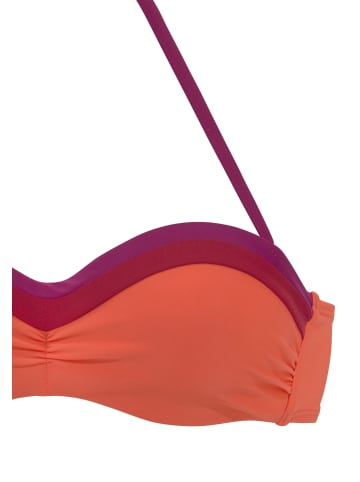 S. Oliver Bügel-Bandeau-Bikini-Top in orange-berry