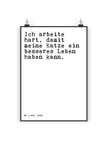 Mr. & Mrs. Panda Bild Ich arbeite hart, damit... mit Spruch in Weiß