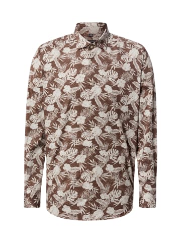 Finshley & Harding Hemd in mocca ecru - 0001