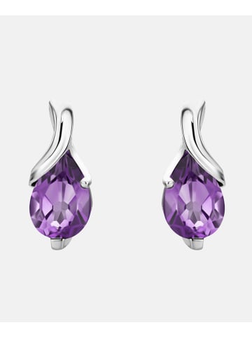 Diamant L'éternel Ohrstecker aus 375 Weißgold mit Amethyst