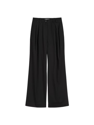Marc O'Polo Weite Bundfaltenhose in Schwarz