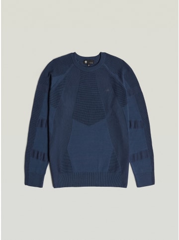 G-Star Raw 3D Biker Ribbed Knit Pullover india ink/salute