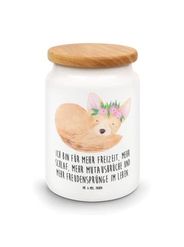 Mr. & Mrs. Panda Dose Wüstenfuchs Blumen mit Spruch in Weiß