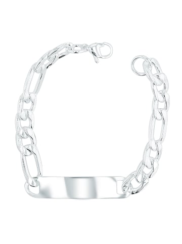 Adeliás Herren Armband aus Edelstahl 21 cm in silber