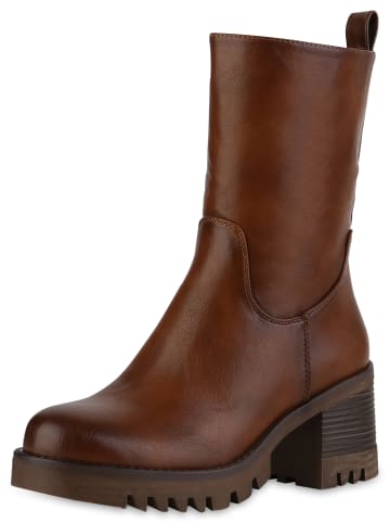 VAN HILL Klassische Stiefeletten Galatea in Hellbraun
