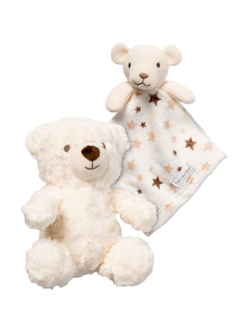 Snuggle Tots Kuscheltier Schnuffeltuch Set Bär in weiss