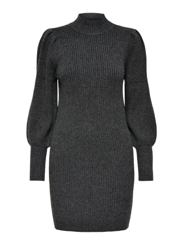 ONLY Langarm Mini Strickkleid Rundhals Pullover Shirt ONLKATIA in Grau