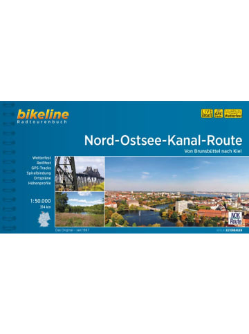 Esterbauer Nord-Ostsee-Kanal-Route | Von Brunsbüttel nach Kiel, 1:50.000, 314 km,...