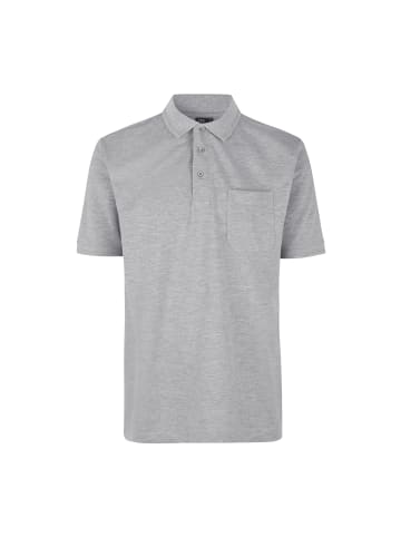 PRO Wear by ID Polo Shirt brusttasche in Grau meliert