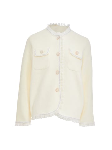 CARNEA Damen Strickjacke in Wollweiss