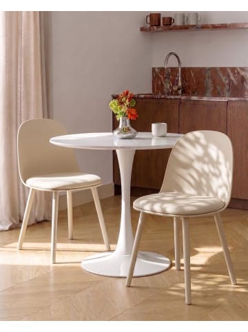 Beliani 2er-Set Esszimmerstuhl ANKENY in Beige