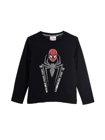 Spiderman Langarmshirt Longsleeve in Schwarz