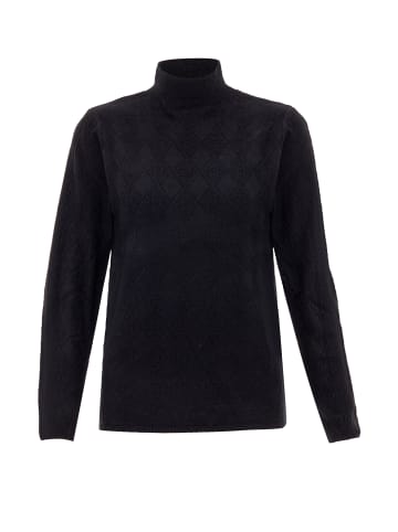 LEOMIA Strickpullover in Schwarz