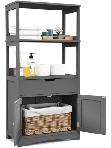 COSTWAY Hochschrank in Grau