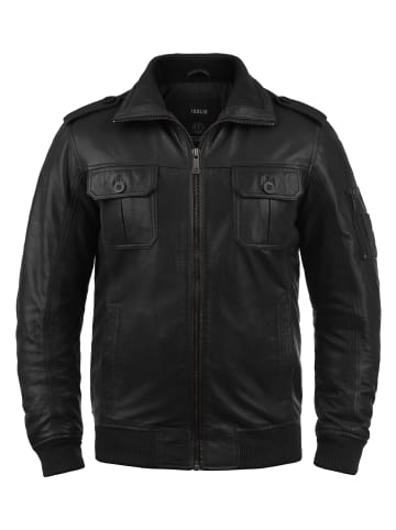 !SOLID Lederjacke in schwarz