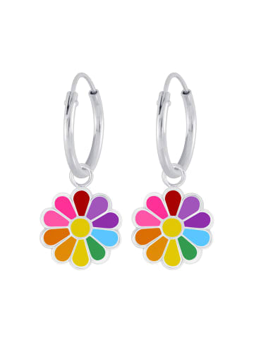 Alexander York Ohrringe, Creolen BLUME in 925 Sterling Silber in silber